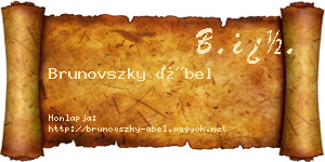 Brunovszky Ábel névjegykártya