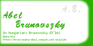 abel brunovszky business card